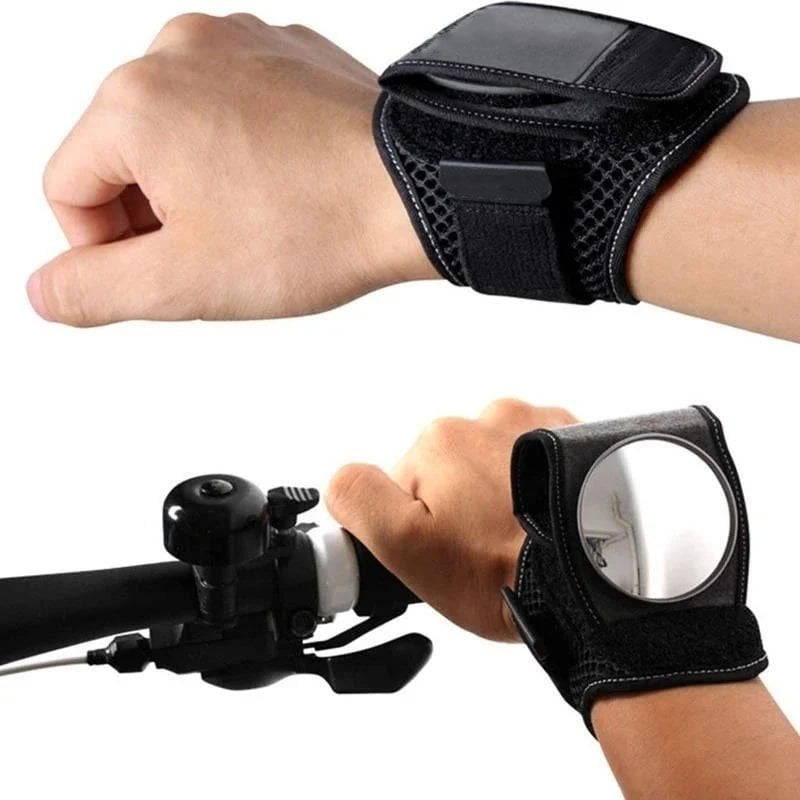 🚴Bicycle Wrist Rearview Mirror –✅ Adjustable Safety Reflector for All Riding