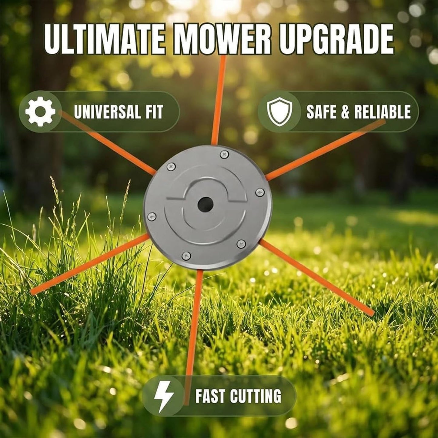 6-Stream String Lawn Mower Blade – Universal Heavy-Duty Weed Trimmer Head