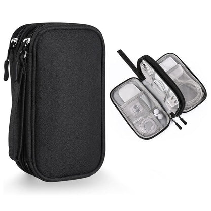 🔥50% OFF Today Only – Cable Organizer Bag, Double Layer Travel Pouch for Chargers, Cords & Tech Accessories