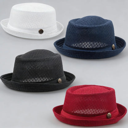 Unisex Breathable Mesh Pork Pie Hat