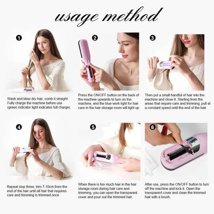 🔥50% OFF✂️ The Ultimate Split End Trimmer-Fixes Damaged Frizz in One Glide Without Snapping Healthy Hair! 💸