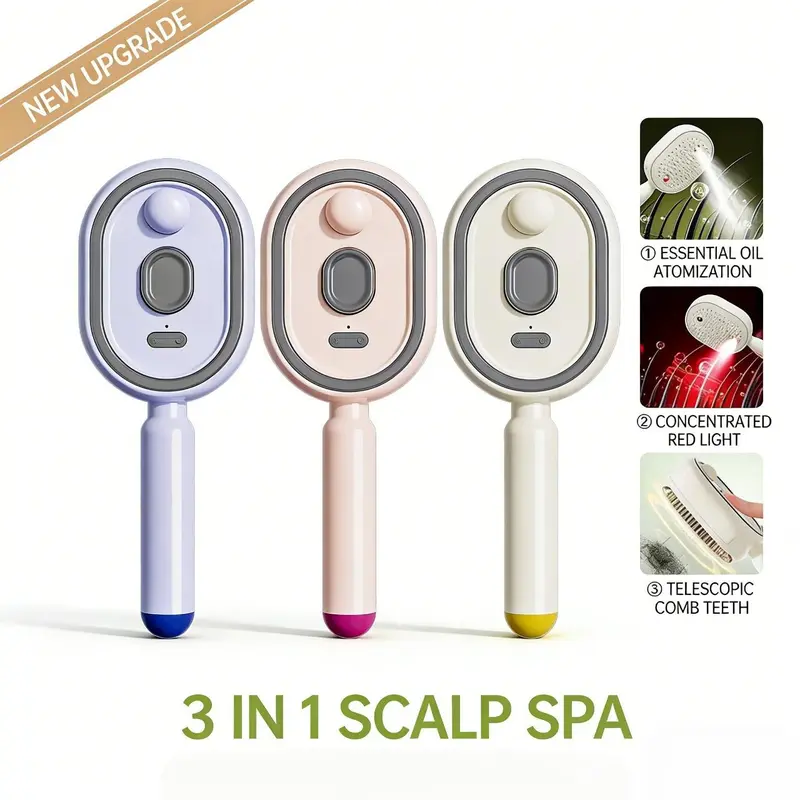 🔥LAST DAY 49% OFF-Electric Spray Air Cushion Massage Comb