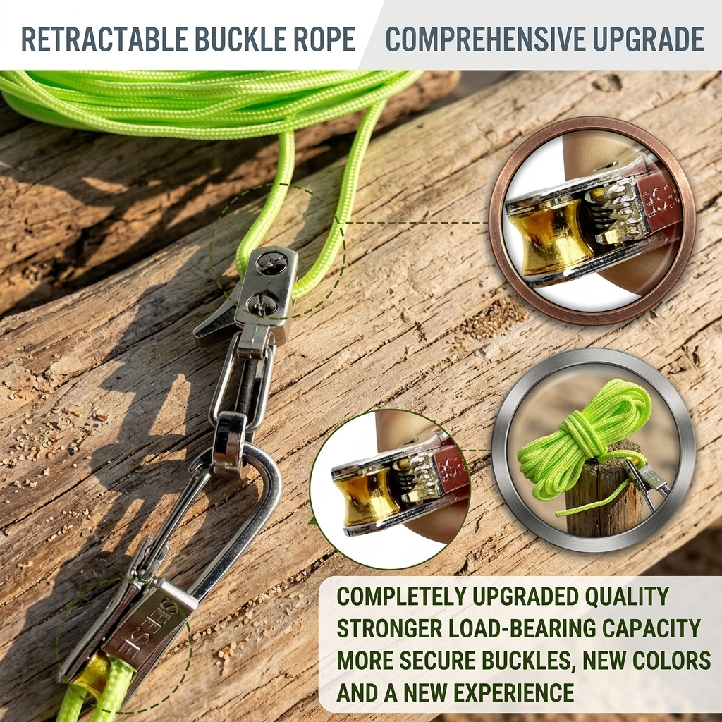 💪SEESE Retractable Buckle Rope-Adjustable Ropes 2026 New Rope Roller