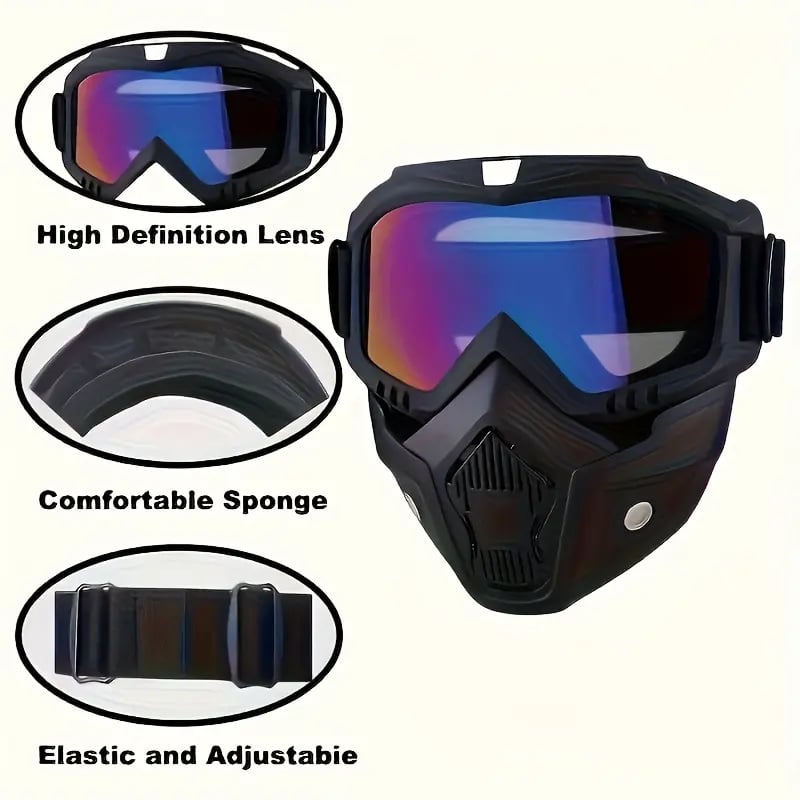 Full-Face Safety Goggles with Wide Vision Protection