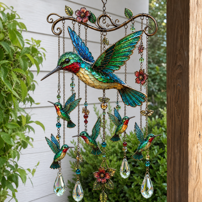 🔥 Last Day 50% OFF 🐦 Graceful Hummingbird Wind Chime 🎐 Add Beauty to Every Breeze