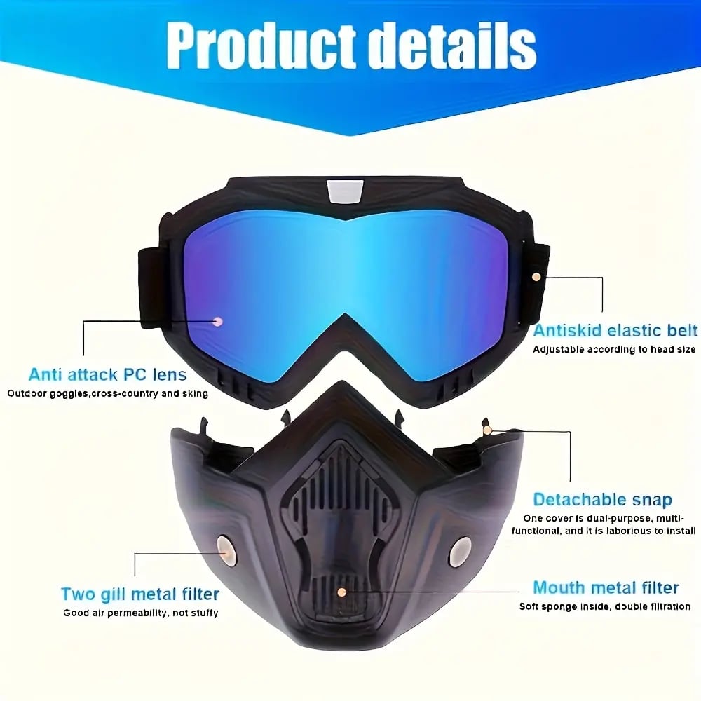 Full-Face Safety Goggles with Wide Vision Protection