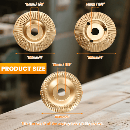 Wood Carving Disc Set for Angle Grinder 3Pcs