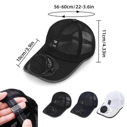 🔥HOT SALE 50% OFF🧢2026 Pro Outdoor Cooling Hat: Dual-Power Fan Cap