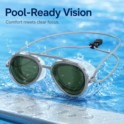 Premium Aviator Swim Goggles | Anti-Leak Wide View Training Mask