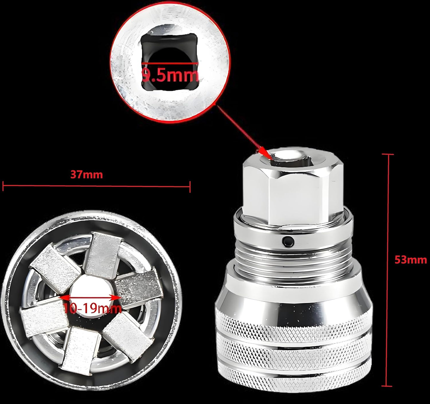 🔧Upgraded Adjustable Universal Socket – 10mm-19mm Master Wrench Tool