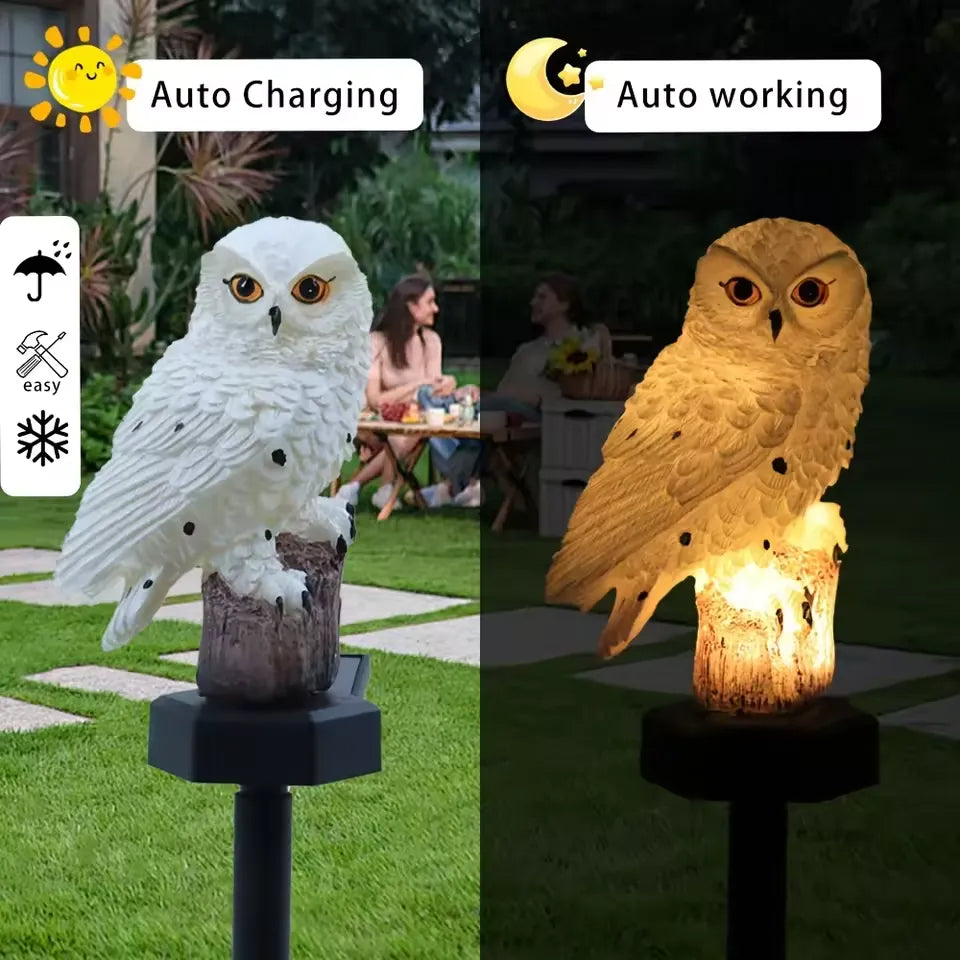 🔥Big Sale - 50% OFF🔥Waterproof Solar Owl Light – LED Pathway Light for Lawn, Garden & Outdoor Decor