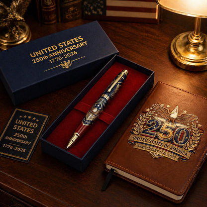 Father's Day gift🎁USA 250th Anniversary Notebook & Pen Set, 1776-2026 Patriotic Gift
