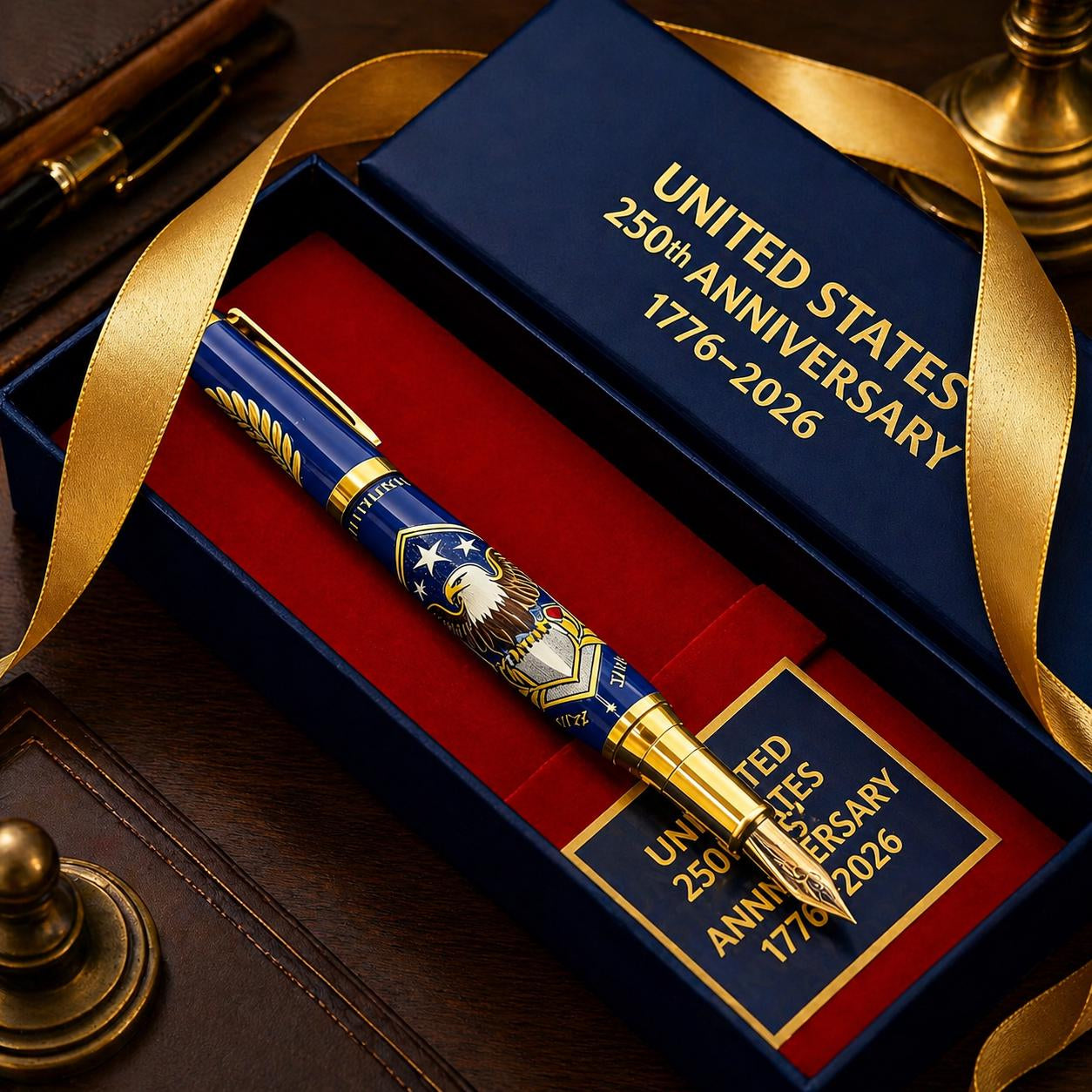 Father's Day gift🎁USA 250th Anniversary Notebook & Pen Set, 1776-2026 Patriotic Gift