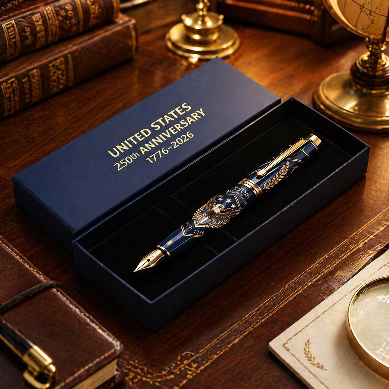 Father's Day gift🎁USA 250th Anniversary Notebook & Pen Set, 1776-2026 Patriotic Gift