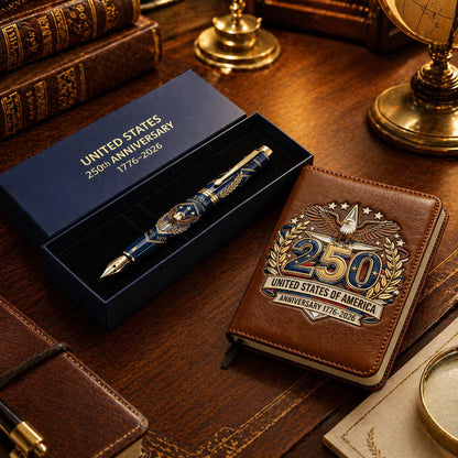 Father's Day gift🎁USA 250th Anniversary Notebook & Pen Set, 1776-2026 Patriotic Gift