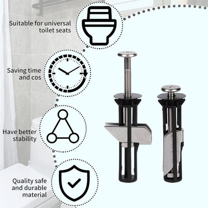 2 Pcs Heavy Duty Toilet Seat Fastener Bolt kit