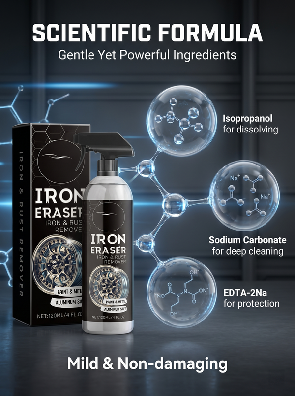 🔥Buy One Get One Free🔥Limited 50% Off🔥No-rinse Rust Remover SprayQuickly eliminate stains and restore metal shine in seconds