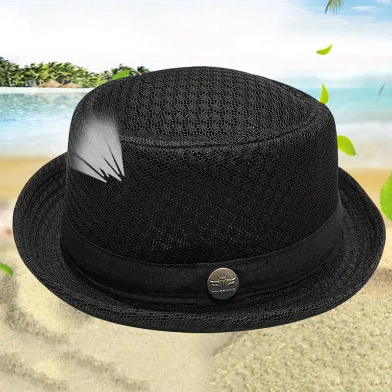 Unisex Breathable Mesh Pork Pie Hat