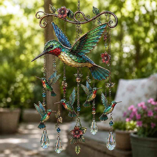 🔥 Last Day 50% OFF 🐦 Graceful Hummingbird Wind Chime 🎐 Add Beauty to Every Breeze
