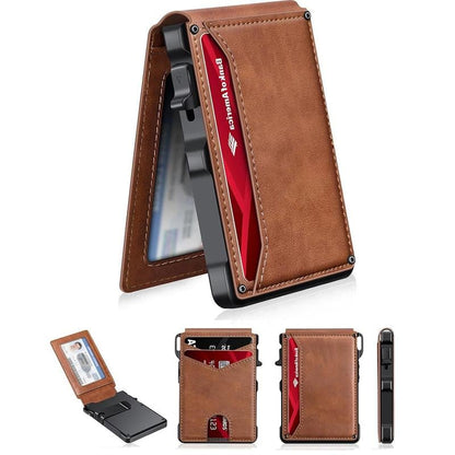 💼🔒Premium Aluminum RFID Blocking Minimalist Wallet for Men