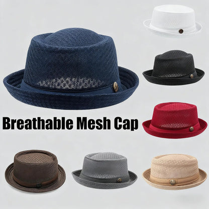 Unisex Breathable Mesh Pork Pie Hat
