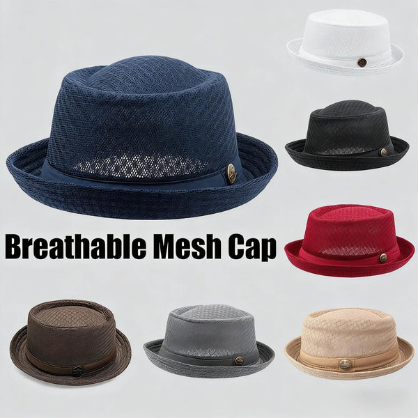 Unisex Breathable Mesh Pork Pie Hat
