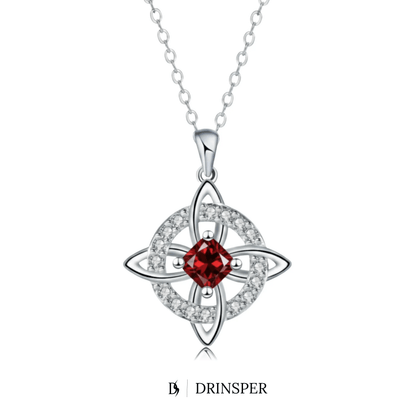 Mystical Birthstone Witches Knot Necklace – Natural Crystal🔮💞Protect Your Loved Ones
