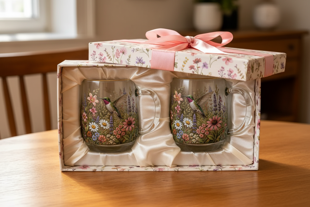 🌸 Limited Edition 2026 Garden Morning Bliss Glass Cup Collection ☕🐦