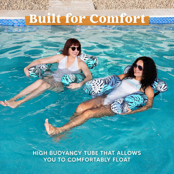 50% OFF NOW! 🌴 Inflatable Floating Chair – Tropical Leaf & Ultra-Light 260g 🌊