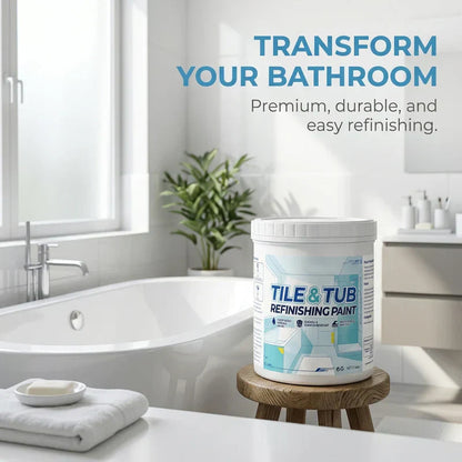 💎 2-Hour Bathroom Renovation! Premium Tub & Tile Refinishing Kit for Instant Showroom-Ready Floors 🏠✨