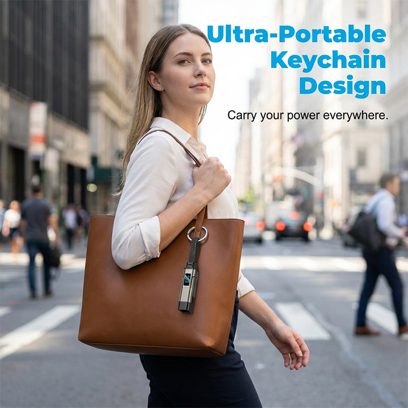 🔌 4-in-1 Charging Cable with Digital Display & Keychain – Fast-Charging, Kink-Resistant & Compact detail view